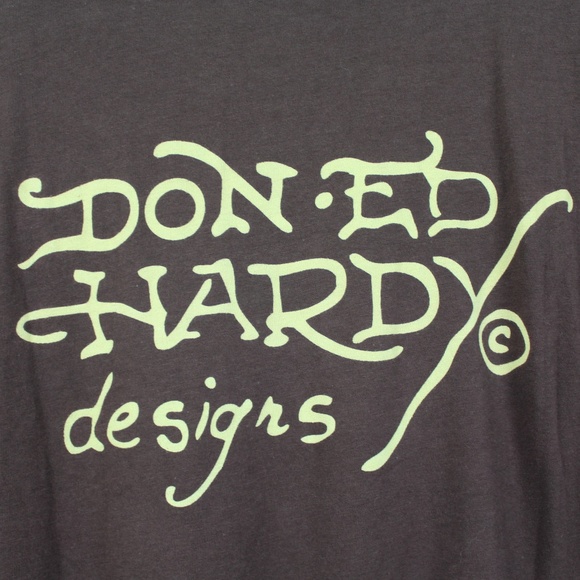 Ed Hardy Graphic Tee Brown - Picture 4 of 5